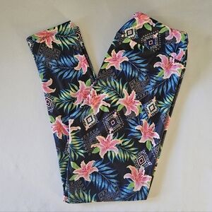 Fabulegs Hawaiian Floral Leggings M